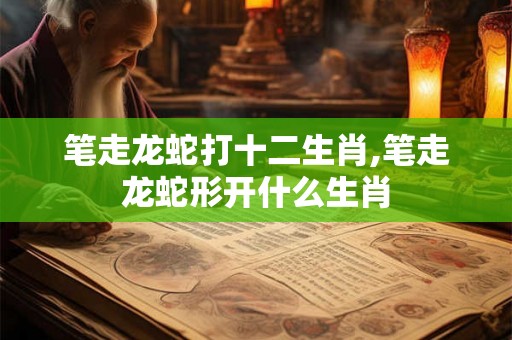 笔走龙蛇打十二生肖,笔走龙蛇形开什么生肖 笔走龙蛇打十二生肖,笔走龙蛇形开什么生肖