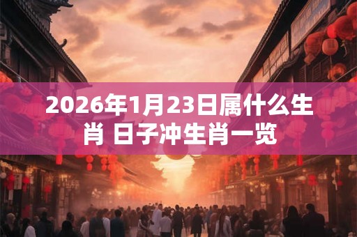 2026年1月23日属什么生肖 日子冲生肖一览
