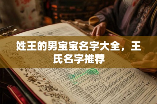 姓王的男宝宝名字大全，王氏名字推荐
