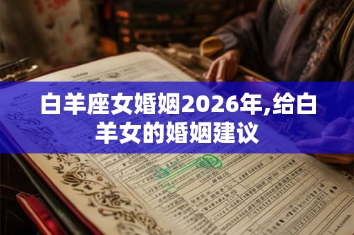 白羊座女婚姻2026年,给白羊女的婚姻建议