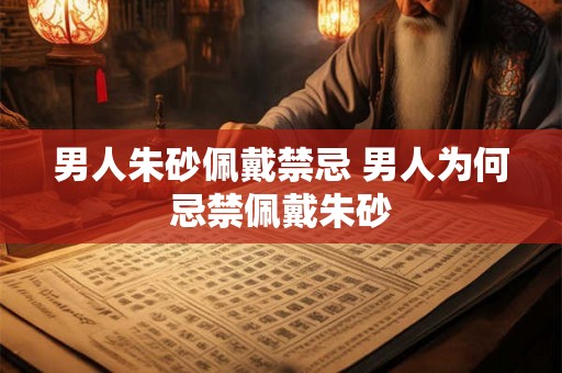 男人朱砂佩戴禁忌 男人为何忌禁佩戴朱砂