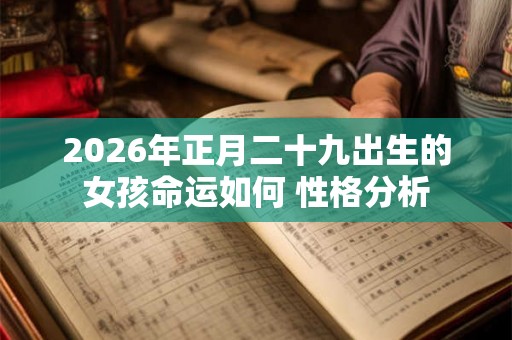 2026年正月二十九出生的女孩命运如何 性格分析
