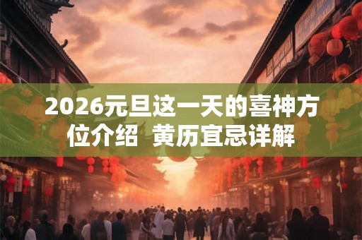 2026元旦这一天的喜神方位介绍 黄历宜忌详解 2026元旦这一天的喜神方位介绍 黄历宜忌详解