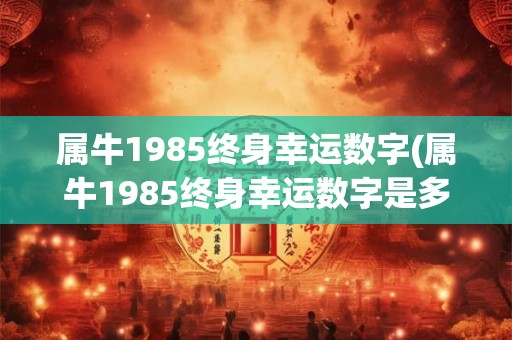 属牛1985终身幸运数字(属牛1985终身幸运数字是多少?) 属牛1985终身幸运数字(属牛1985终身幸运数字是多少?)