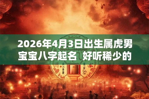 2026年4月3日出生属虎男宝宝八字起名  好听稀少的男宝宝名字