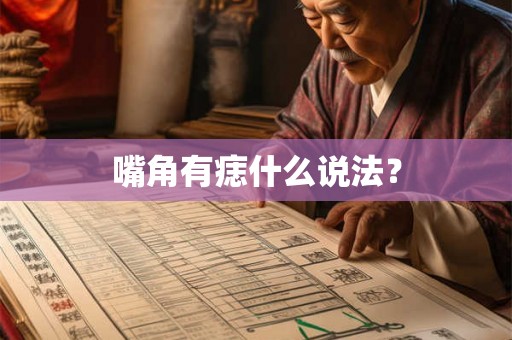嘴角有痣什么说法? 嘴角有痣什么说法?