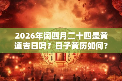 2026年闰四月二十四是黄道吉日吗？日子黄历如何？
