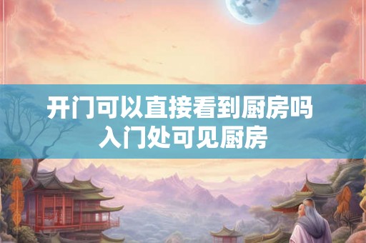 开门可以直接看到厨房吗 入门处可见厨房