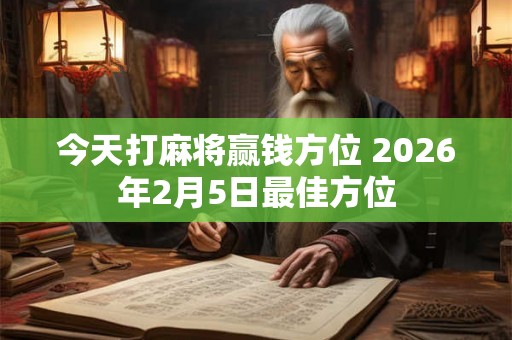 今天打麻将赢钱方位 2026年2月5日最佳方位