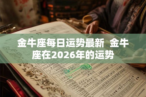 金牛座每日运势最新  金牛座在2026年的运势