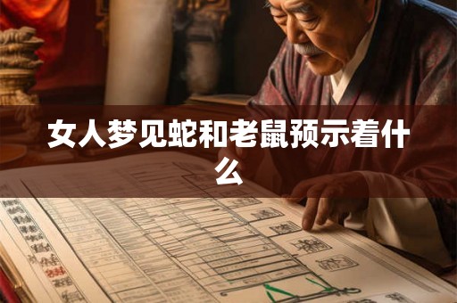 女人梦见蛇和老鼠预示着什么