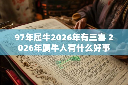 97年属牛2026年有三喜 2026年属牛人有什么好事
