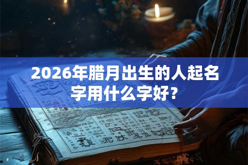 2026年腊月出生的人起名字用什么字好？