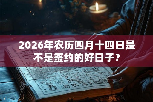2026年农历四月十四日是不是签约的好日子？