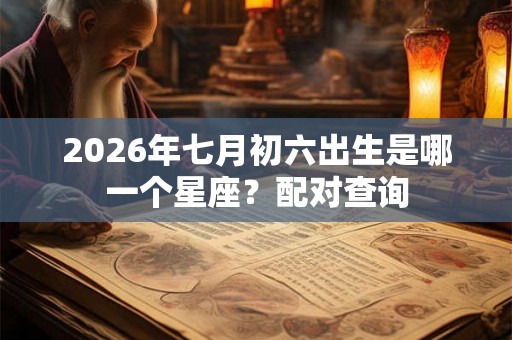 2026年七月初六出生是哪一个星座？配对查询