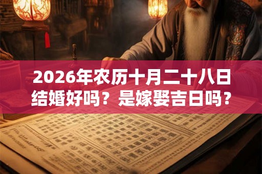 2026年农历十月二十八日结婚好吗？是嫁娶吉日吗？