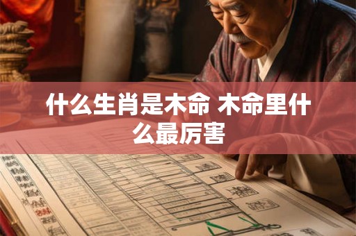 什么生肖是木命 木命里什么最厉害