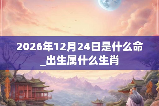 2026年12月24日是什么命_出生属什么生肖 2026年12月24日是什么命_出生属什么生肖