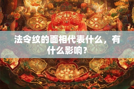 法令纹的面相代表什么，有什么影响？