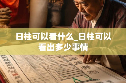 日柱可以看什么_日柱可以看出多少事情