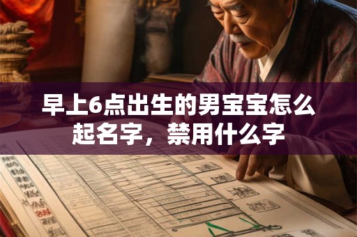 早上6点出生的男宝宝怎么起名字，禁用什么字
