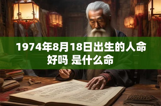 1974年8月18日出生的人命好吗 是什么命