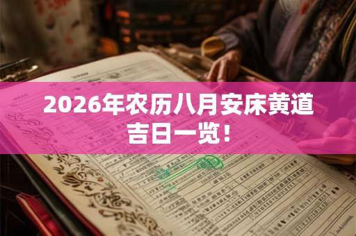 2026年农历八月安床黄道吉日一览！