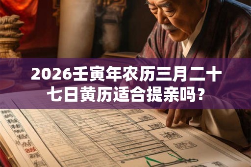 2026壬寅年农历三月二十七日黄历适合提亲吗？