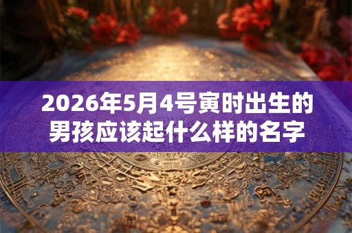 2026年5月4号寅时出生的男孩应该起什么样的名字