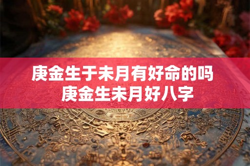 庚金生于未月有好命的吗  庚金生未月好八字