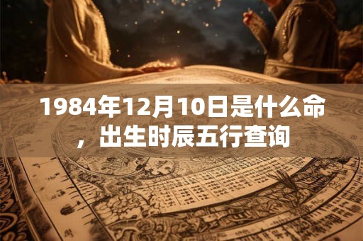 1984年12月10日是什么命，出生时辰五行查询