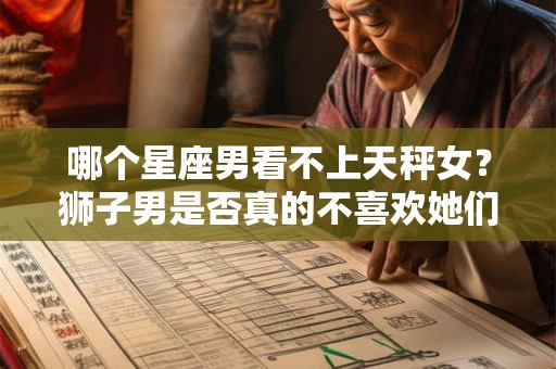 哪个星座男看不上天秤女？狮子男是否真的不喜欢她们？