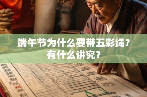 端午节为什么要带五彩绳？有什么讲究？