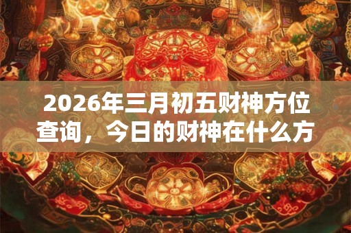 2026年三月初五财神方位查询，今日的财神在什么方向？