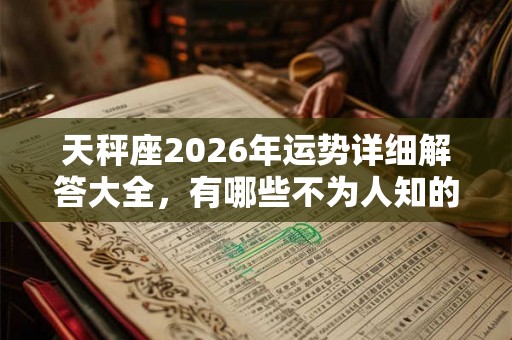 天秤座2026年运势详细解答大全，有哪些不为人知的一面？