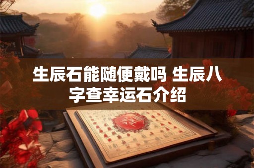 生辰石能随便戴吗 生辰八字查幸运石介绍