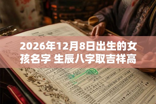 2026年12月8日出生的女孩名字 生辰八字取吉祥高分好名