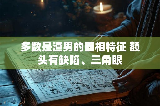 多数是渣男的面相特征 额头有缺陷、三角眼