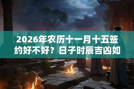 2026年农历十一月十五签约好不好？日子时辰吉凶如何？
