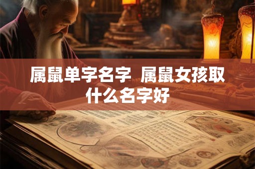 属鼠单字名字  属鼠女孩取什么名字好