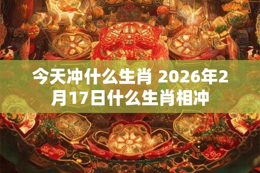 今天冲什么生肖 2026年2月17日什么生肖相冲