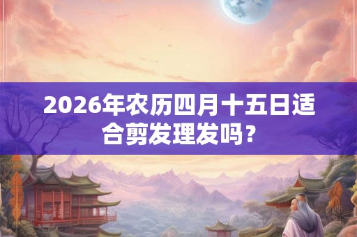 2026年农历四月十五日适合剪发理发吗? 2026年农历四月十五日适合剪发理发吗?