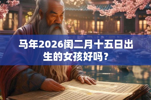 马年2026闰二月十五日出生的女孩好吗？