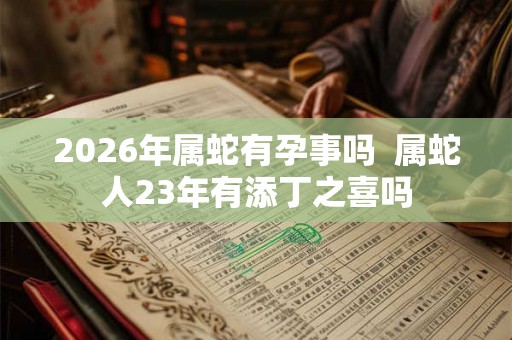 2026年属蛇有孕事吗  属蛇人23年有添丁之喜吗