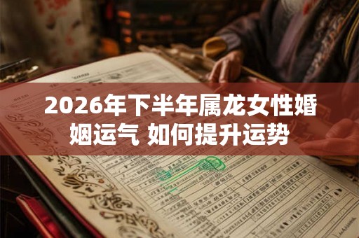2026年下半年属龙女性婚姻运气 如何提升运势