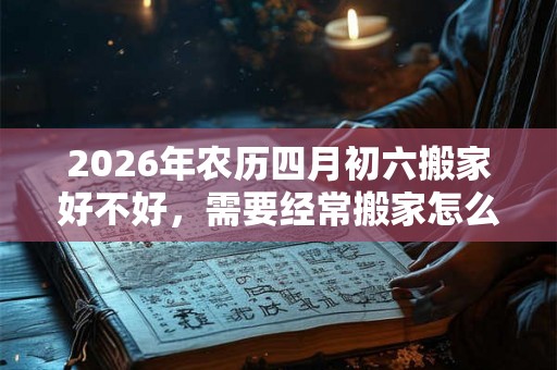 2026年农历四月初六搬家好不好，需要经常搬家怎么办？
