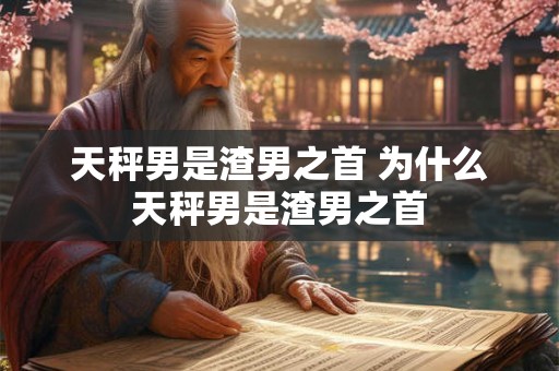 天秤男是渣男之首 为什么天秤男是渣男之首