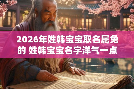 2026年姓韩宝宝取名属兔的 姓韩宝宝名字洋气一点