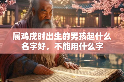 属鸡戌时出生的男孩起什么名字好，不能用什么字