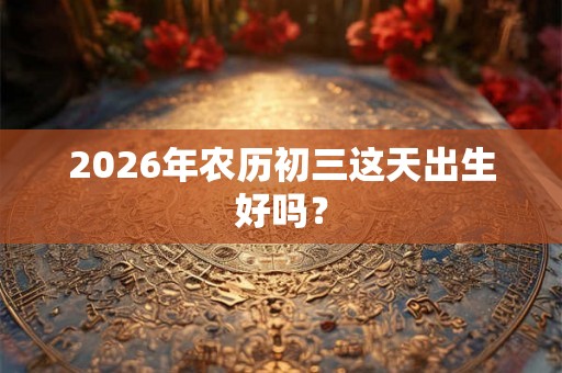 2026年农历初三这天出生好吗？